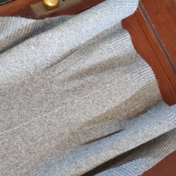 J. Crew Heather Graphite Relaxed Turtleneck Poncho - Size M/L - Picture 4 of 8